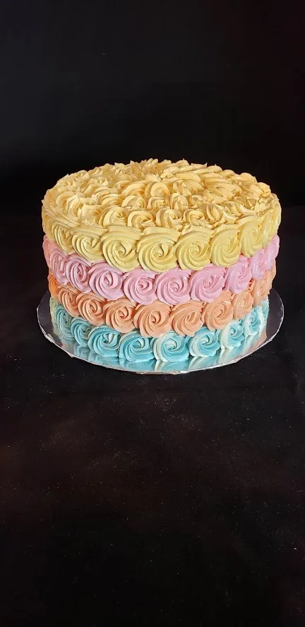 Pastel Rosette Cake