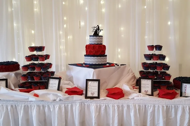 Weddingdessertbarwithcupcakesandcakes